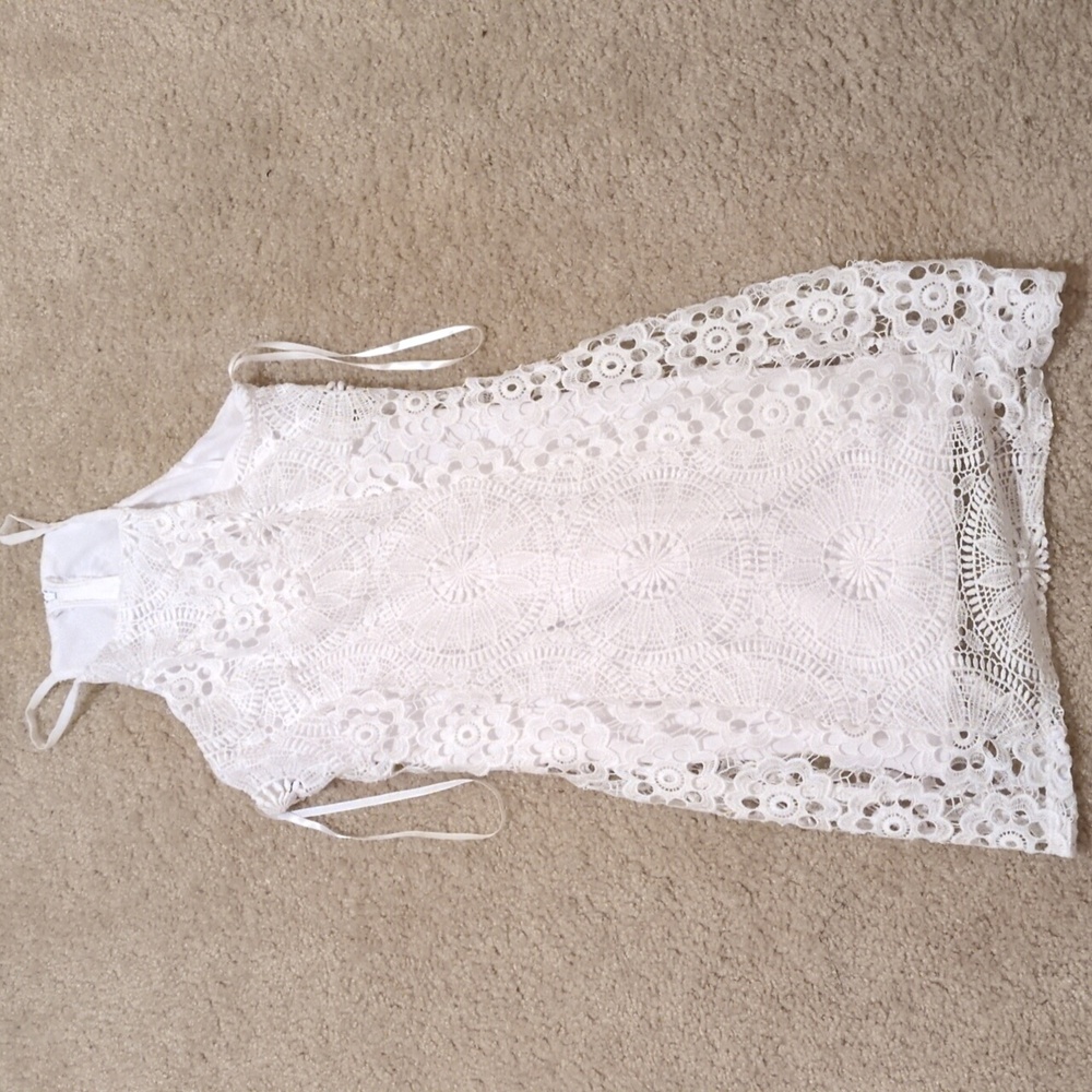 Francesca's White Floral Dress